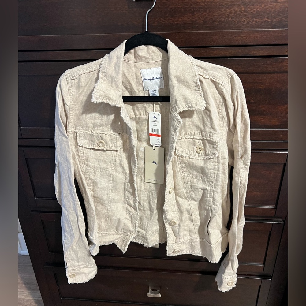 Tommy Bahama Two Palms Raw Edge Jacket in Natural